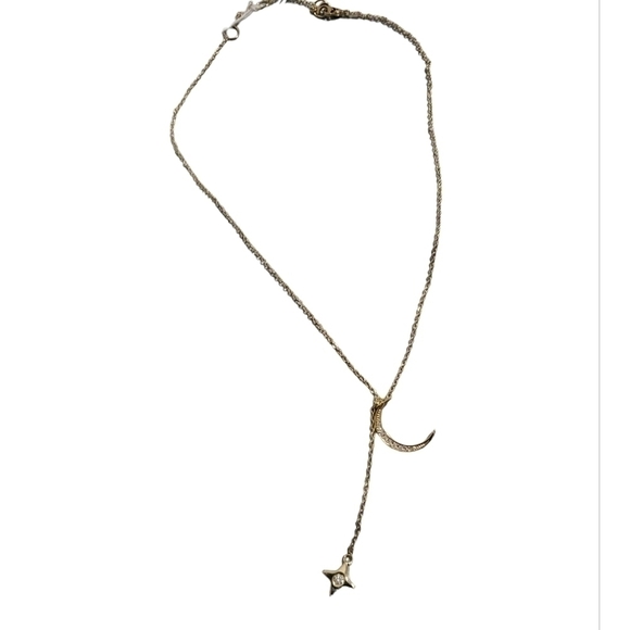 Lili Claspe Jewelry - Gold Moon and Star Necklace by Lili Claspe